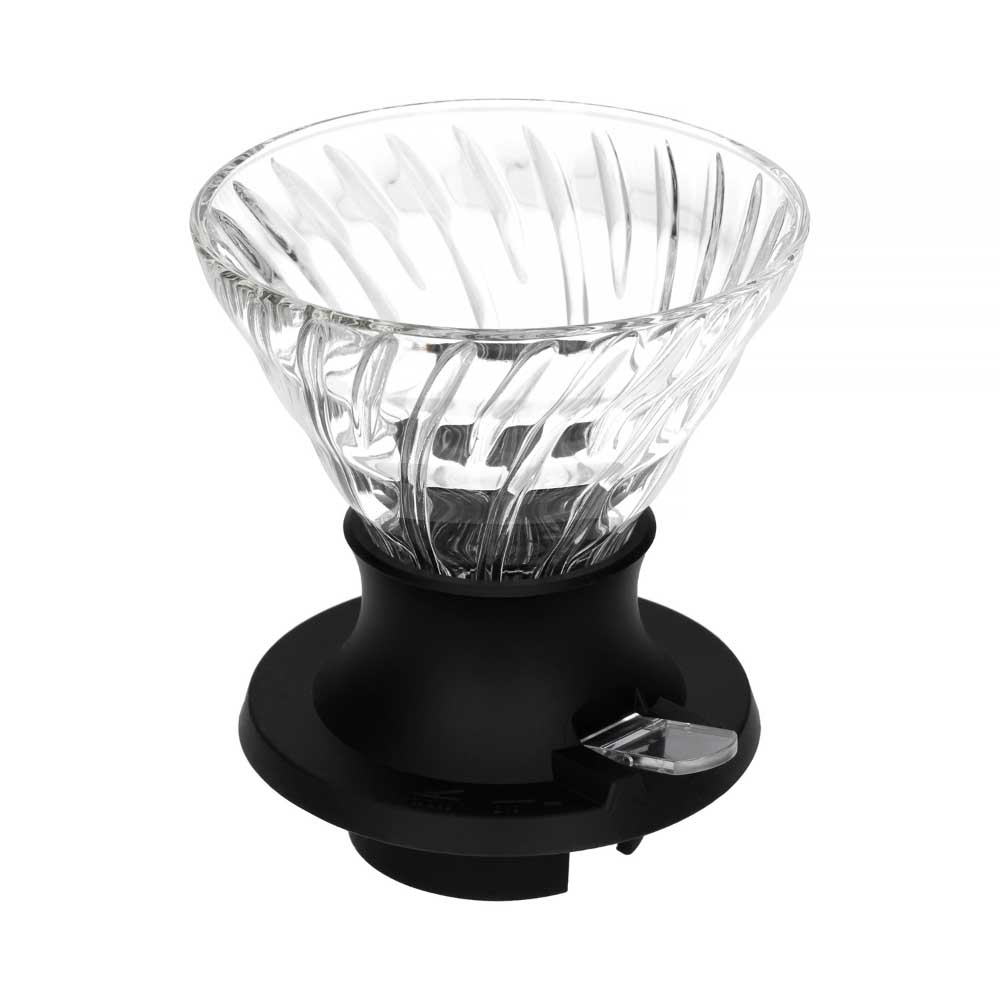 Hario - V60 02 - Immersion dripper Switch - Filterhållare gjord i glas och silikon - 2