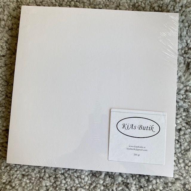 Cardstock KiAs Design vita släta 50 st, 200 gr 20x21 cm  