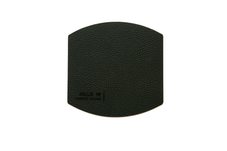 Ellips glasunderlägg i skinn - 3