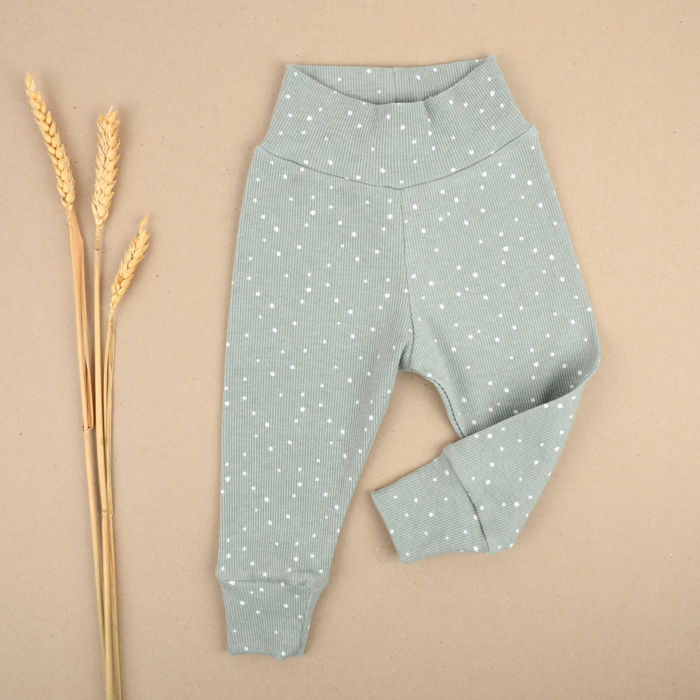 MINI SPOTS RIBBED - SAGE - 7