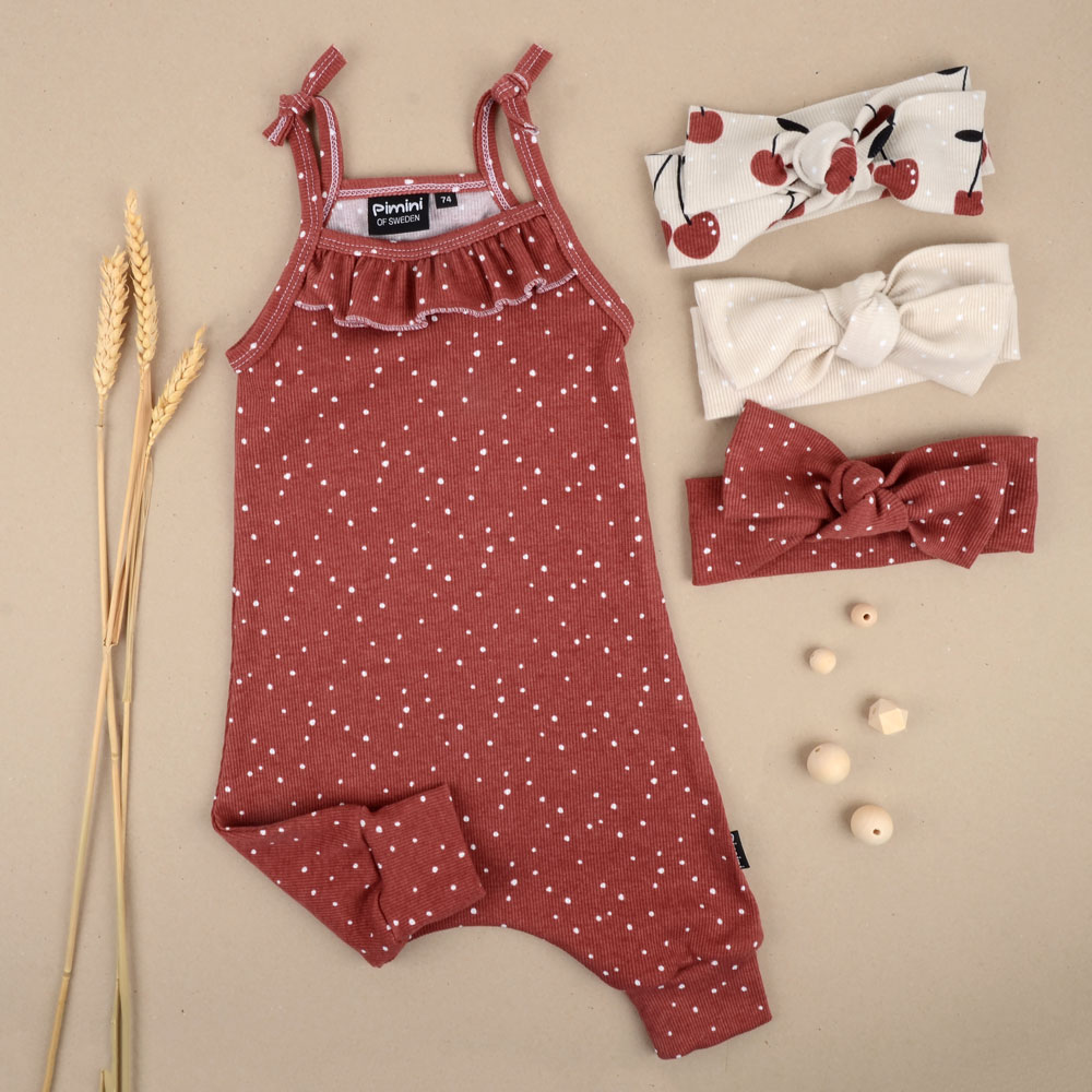 MINI SPOTS RIBBED - MARSALA - 2