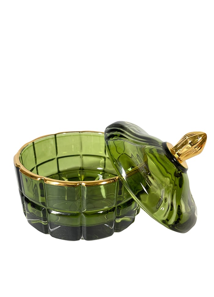 Burk med Lock / Grön