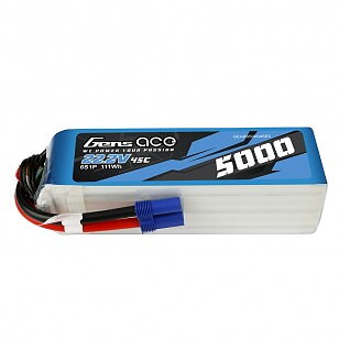 Li-Po Gens ace 6s 5000mAh 22.2V 45C EC5