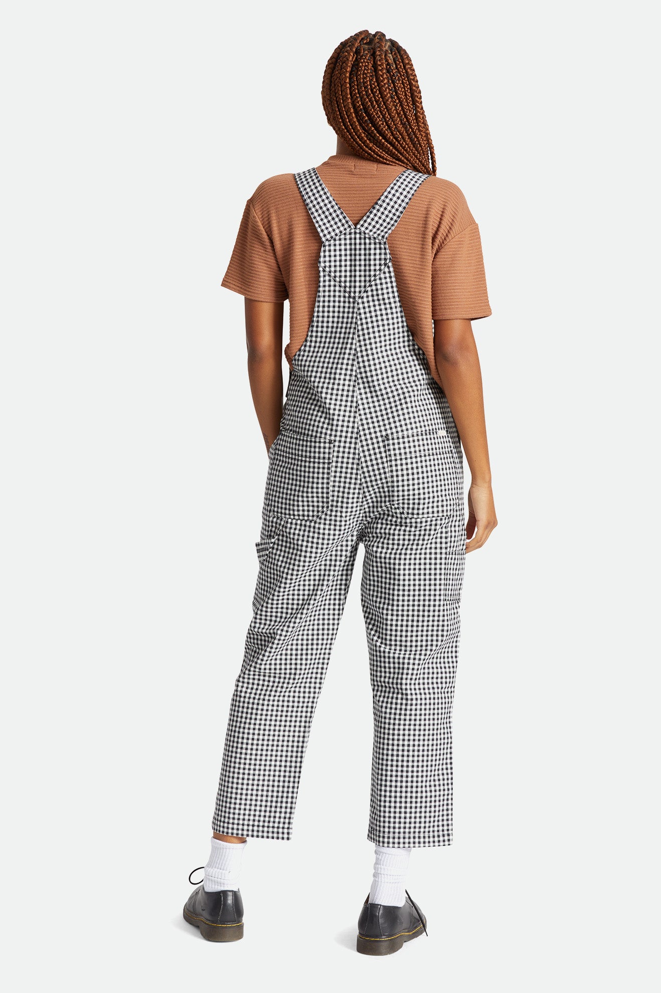 Brixton Women Christina Crop Overall Black Gingham - 3