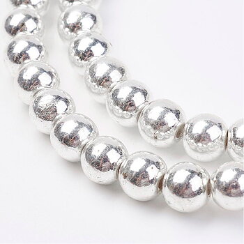 Hematit 10st silver 8mm halvädelsten