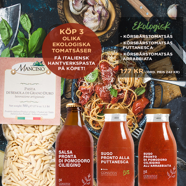 Convivia Tomatsås x 3 & Mancino pasta Cavatelli
