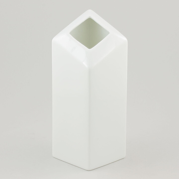 リサラーソン  Quartetteシリーズ ホワイトのアーキテクトベース  Vase  19cm 1980年代