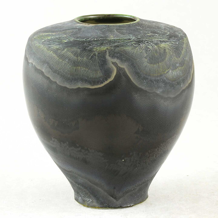 Isak Isaksson (2019) Unique Vase with Black Crystalline Glaze 7 cm