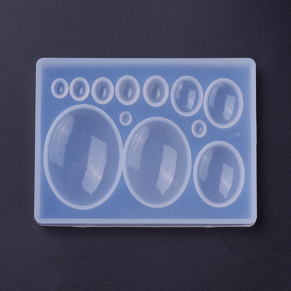 Gjutform  i silikon -  Cabochons 12 olika - 2