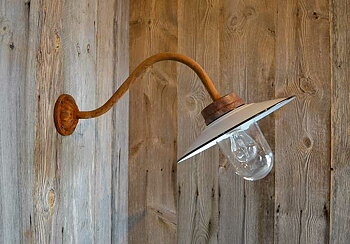 Stallampa Emalj - Packhus Nr. 1907  Ø 28 cm