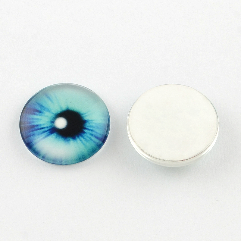 Cabochon in glass Eye round 12mm - 2