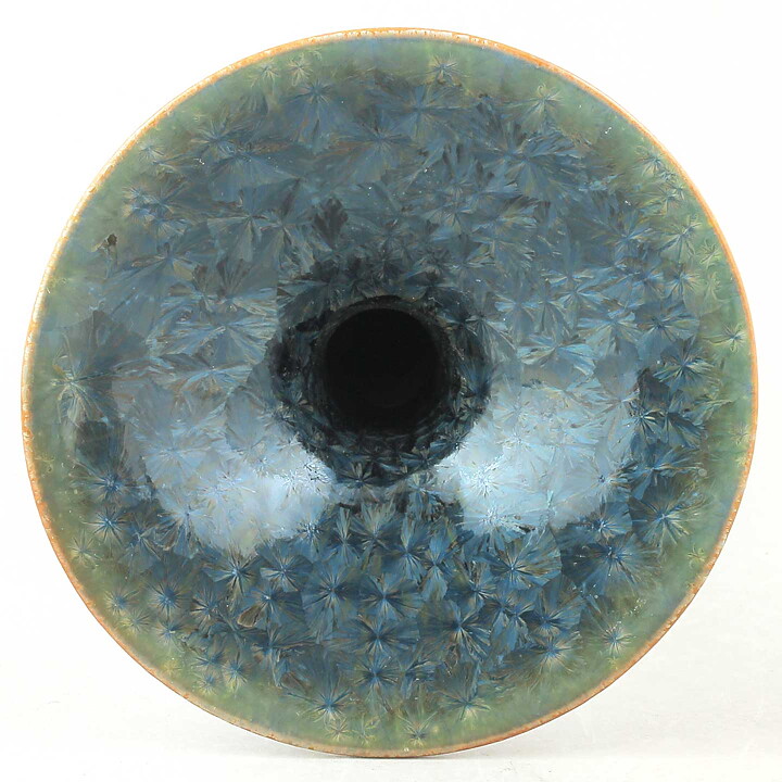 Isak Isaksson (2019) Unique Vase with Blue Crystalline Glaze 19 cm