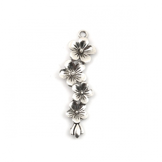 Charm FLowers Silver