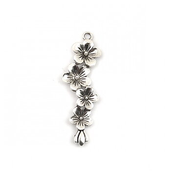 Charm FLowers Silver