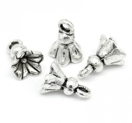 Berlock - Blomma klocka AntikSilver - 2