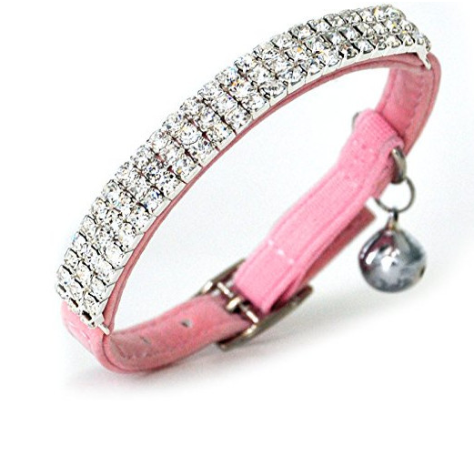 Katthalsband Strass Rosa - 3