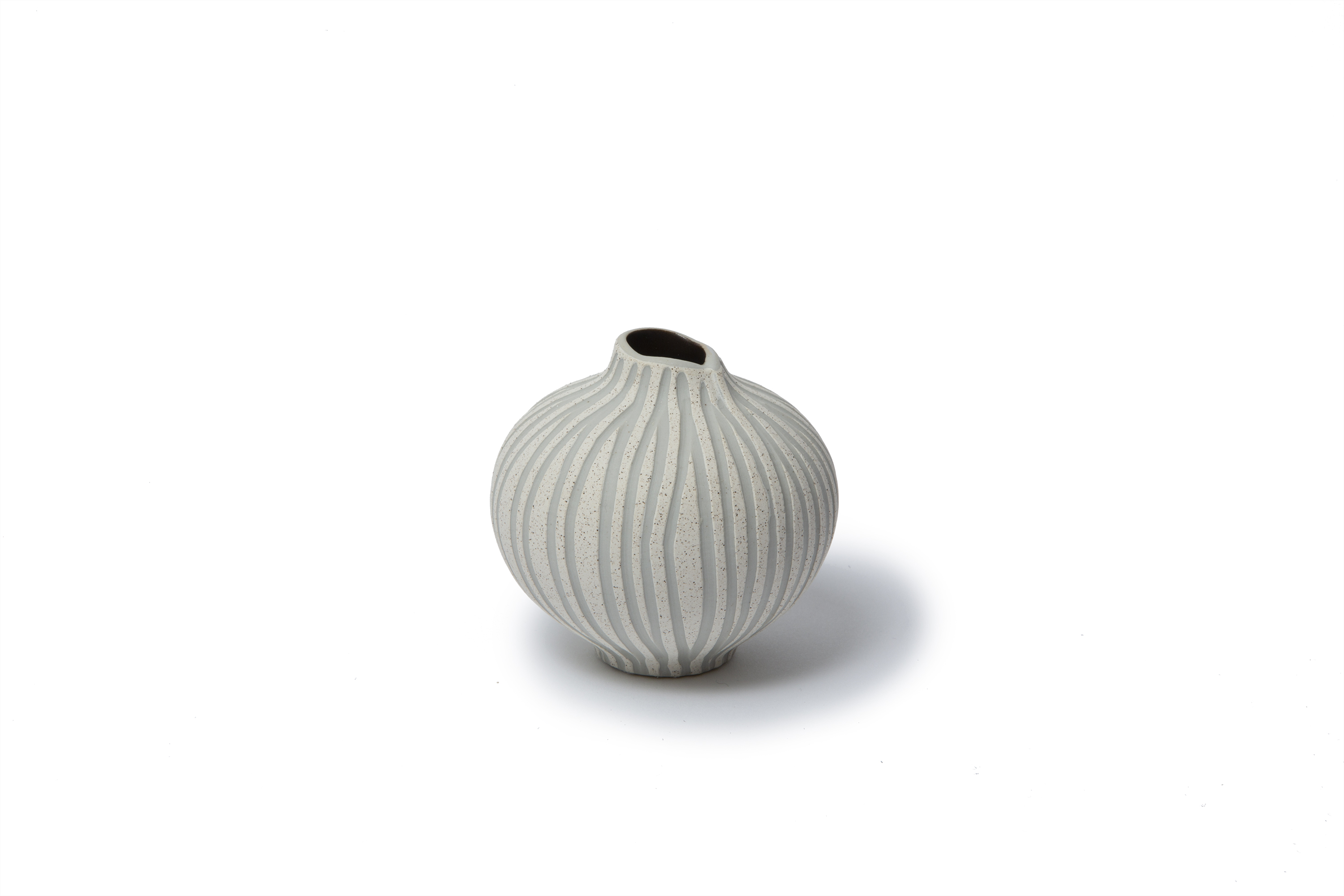 Vase LINE medium Sand White StoneStripe