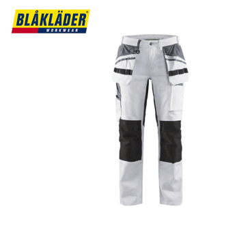 Maalaa housut Blåkläder  Stretch Women Valkoinen
