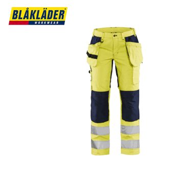 Askarteluhousut Blåkläder Stretch Women Yellow / Navy Kl2