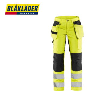 Askarteluhousut Blåkläder Stretch Women Keltainen /Musta Kl2