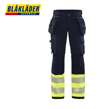  Askarteluhousut Blåkläder Stretch Women Yellow / Navy Kl1