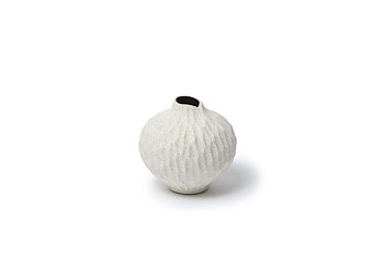 Vase LINE medium Sand White Cut