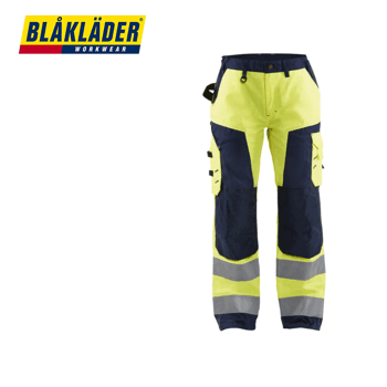 Palveluhousut Blåkläder  Naisten Keltainen / Navy Kl2