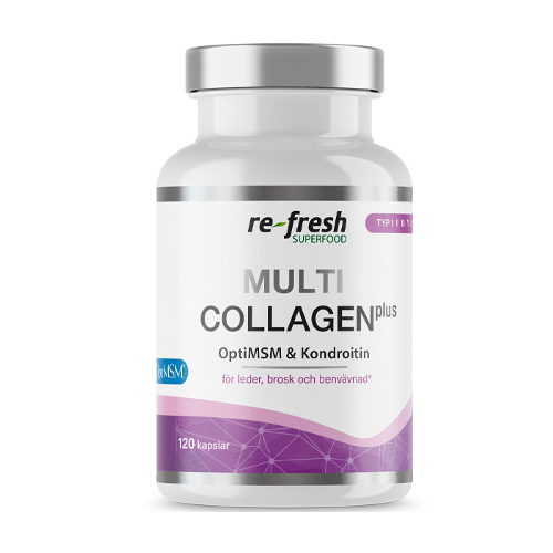 Multi Collagen Plus från Re-fresh Superfood i burk om 120 kapslar
