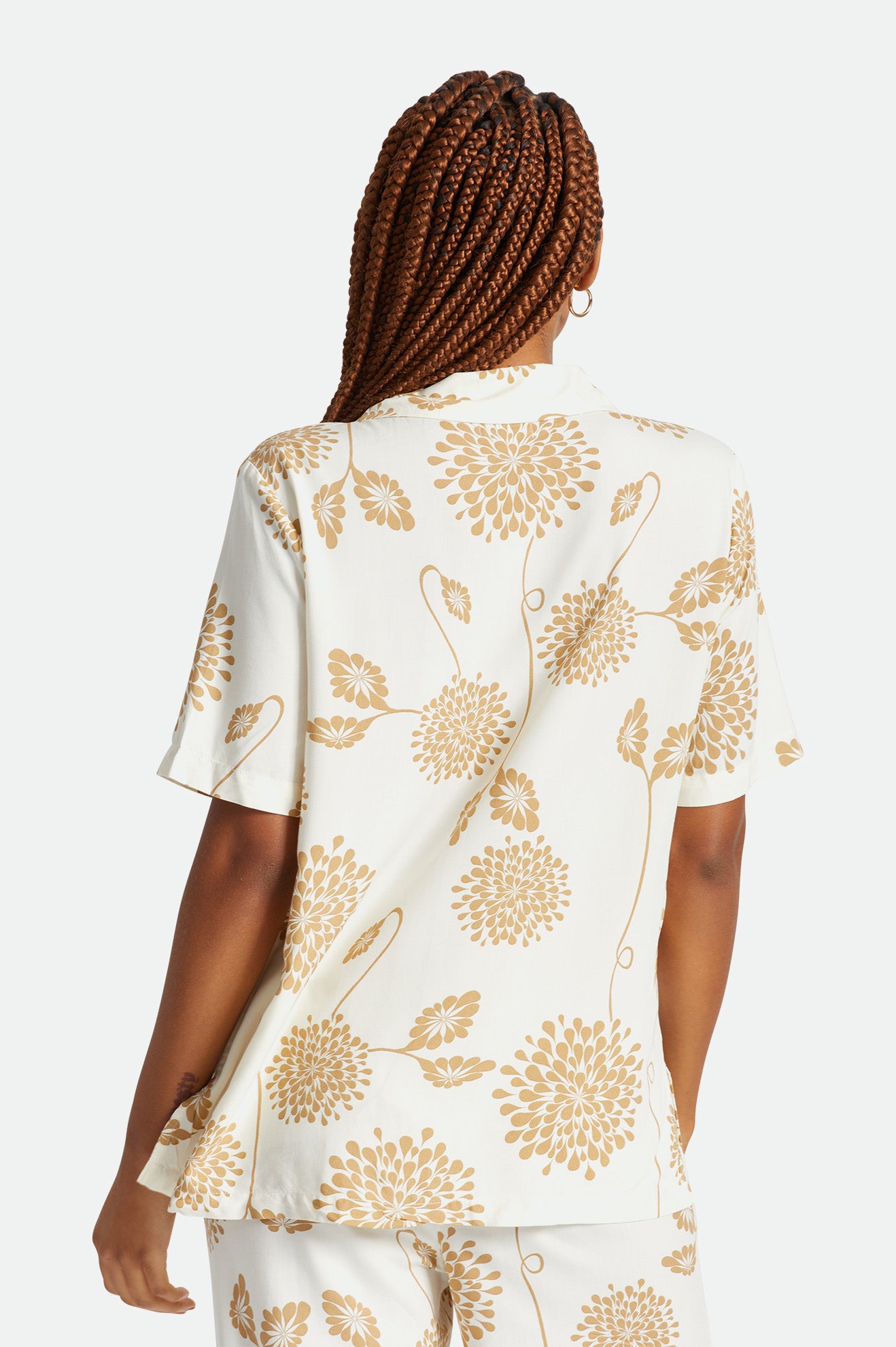 Brixton Women Bunker Garden Floral Shortsleeve Shirt Dove - 3