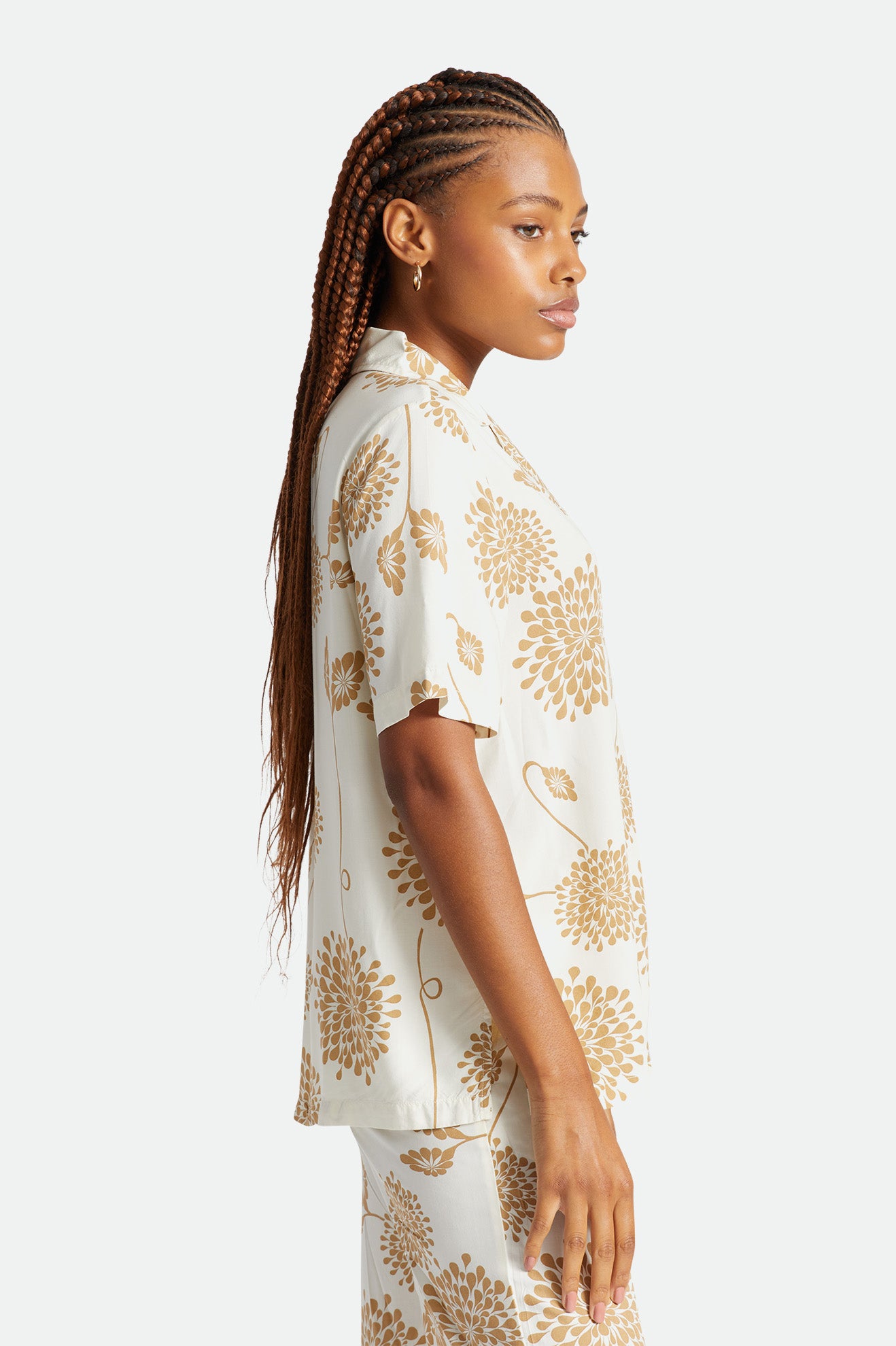 Brixton Women Bunker Garden Floral Shortsleeve Shirt Dove - 2