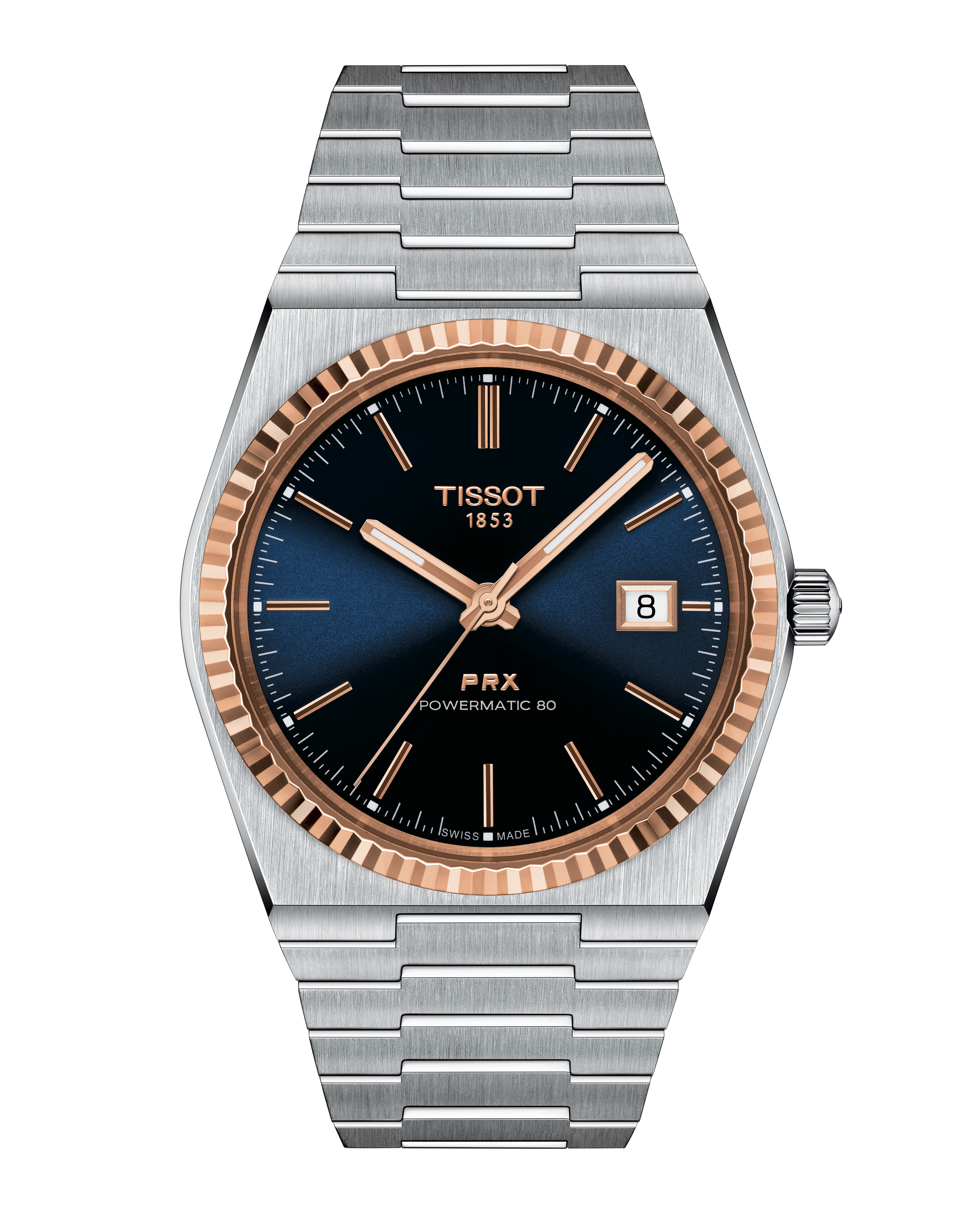 Tissot T931.407.41.041.00 Tissot PRX 40 Powermatic 80 40 blå 18 K roséguld och stål 
