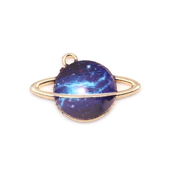 Berlock - Emaljerad  planet Galax