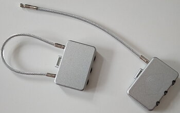 Combination lock with wire