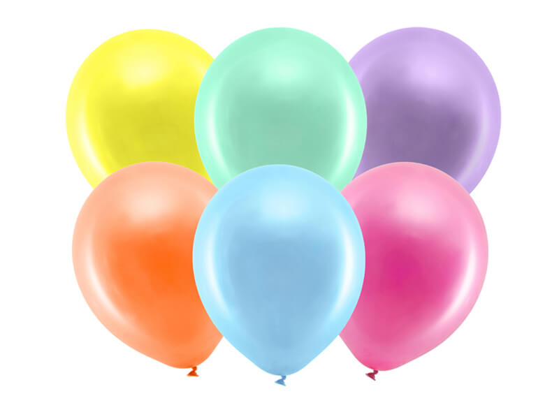 Ballonger | 10-pack | Regnbåge | Metallic - 1