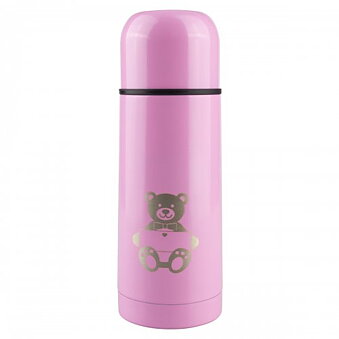 Børne termokande Pink med bamse