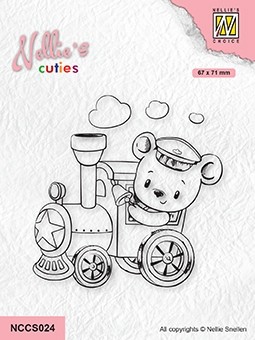 Nellie's Christmas Cuties "Train engineer" clear stamps