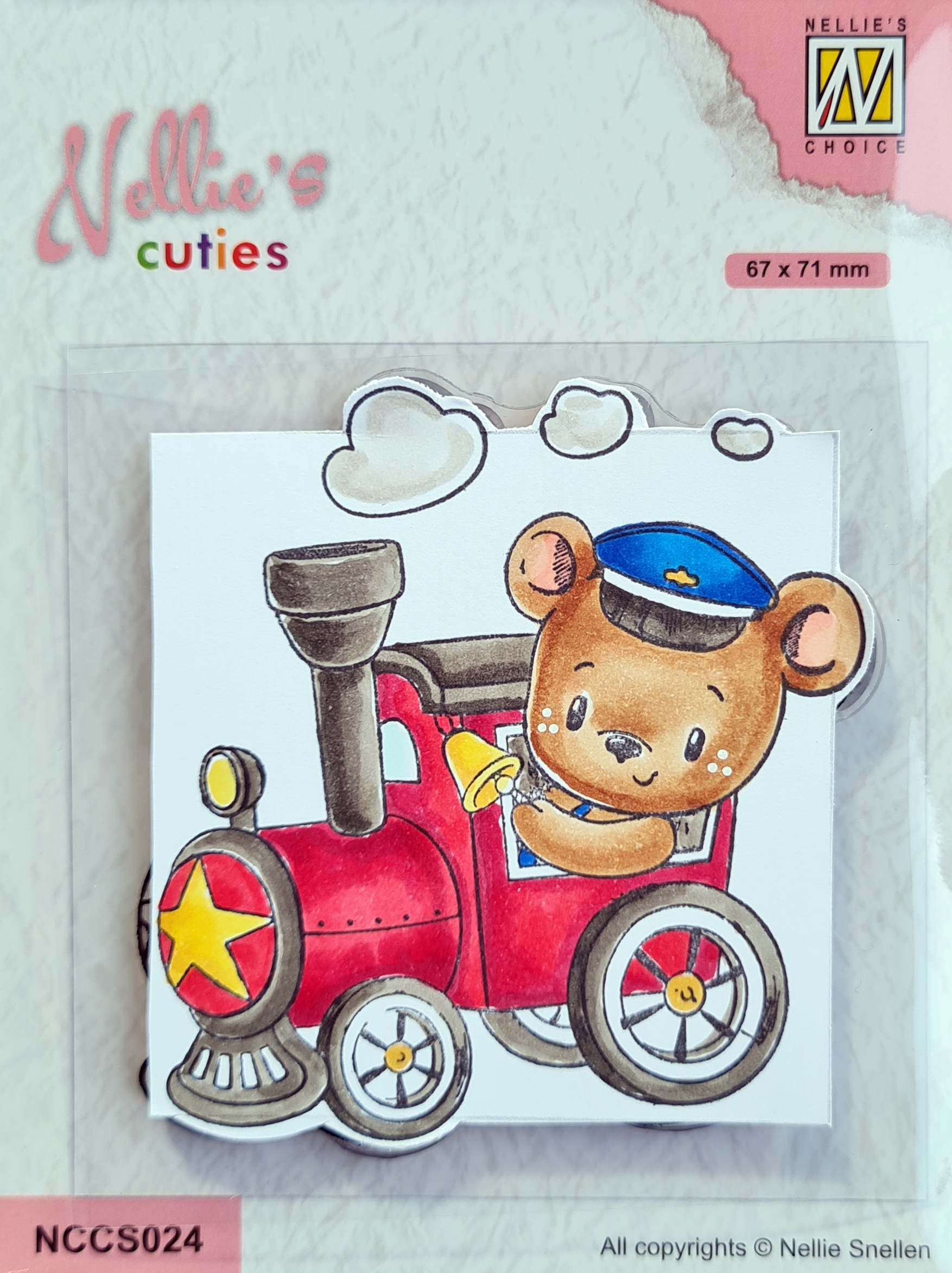 Nellie's Christmas Cuties "Train engineer" clear stamps - 2
