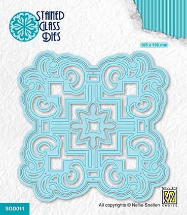 Stained Glass Die "Curl ornament 1"