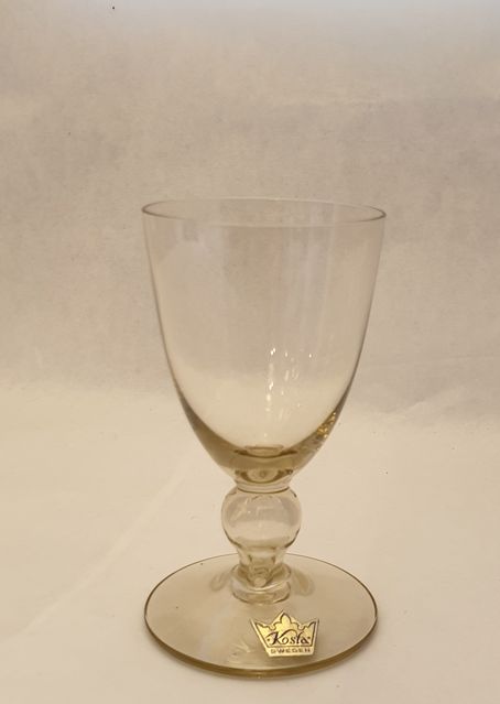 Honey coloured sherry glass