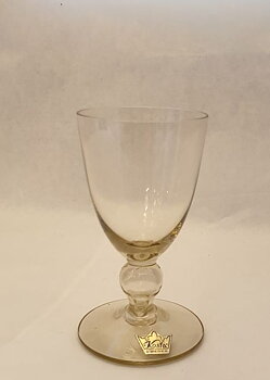 Honey coloured sherry glass