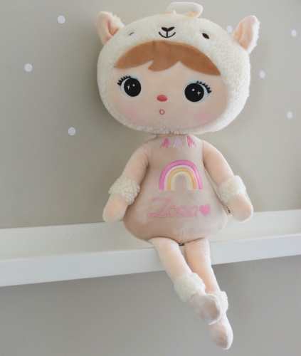 Beige alpaca 48cm - metoo-dukke med barnets navn - 4