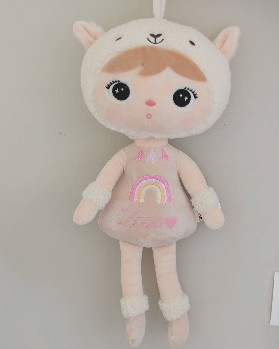 Beige alpaca 48cm - metoo-dukke med barnets navn - 10