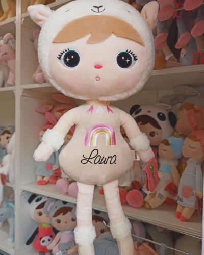 Beige alpaca 48cm - metoo-dukke med barnets navn - 9