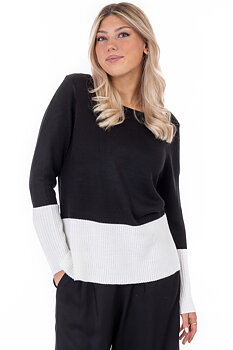 ADA SWEATER - BLACK/CREME