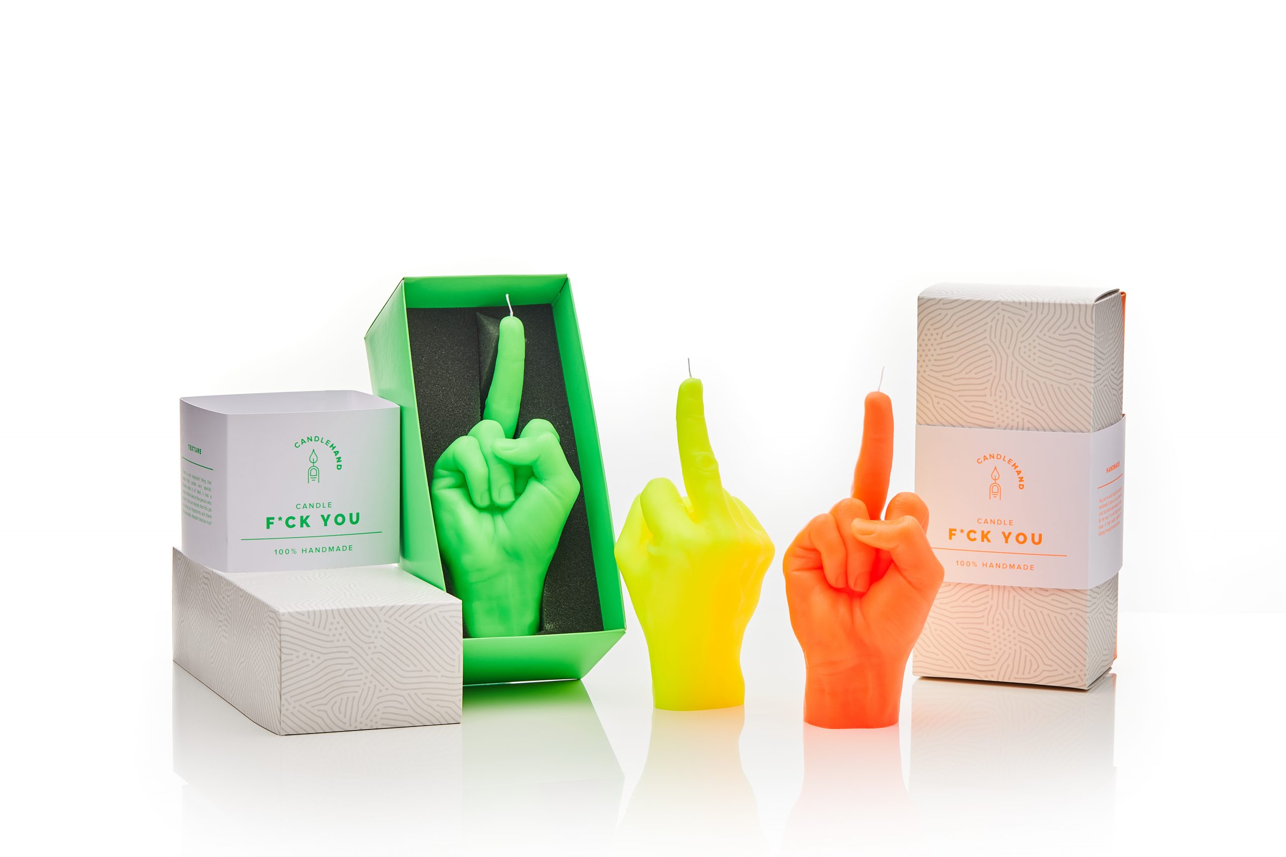 Candle Hand - F*ck you - Neon green - 2