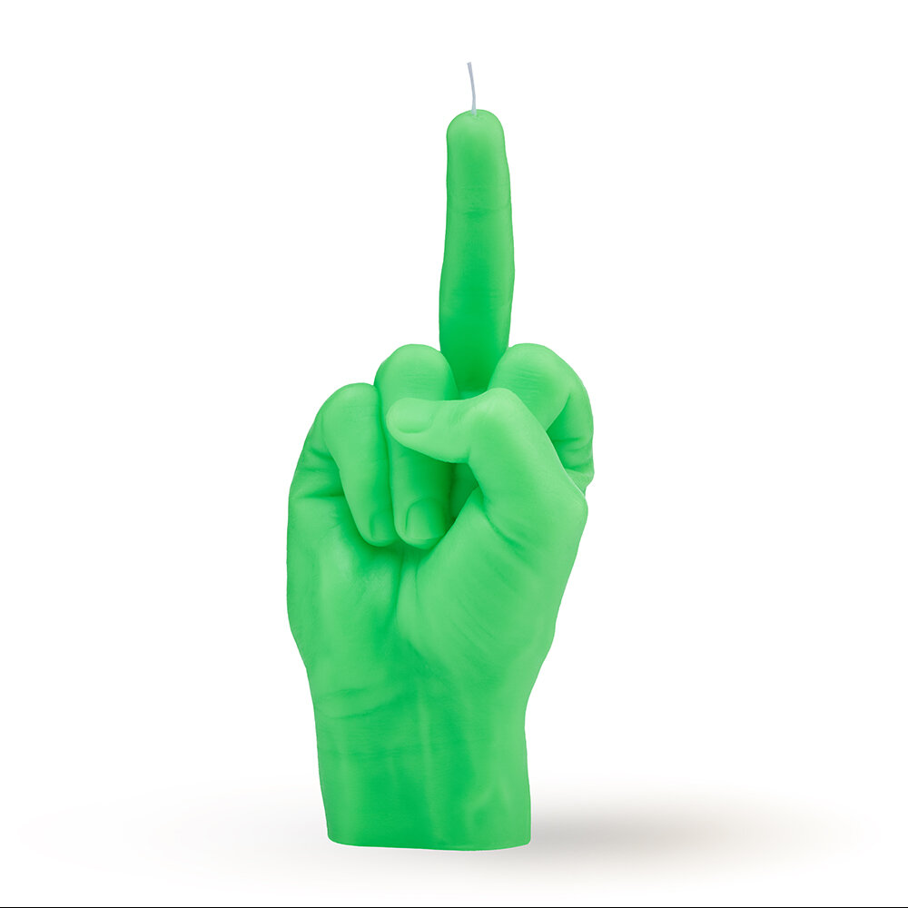 Candle Hand - F*ck you - Neon green