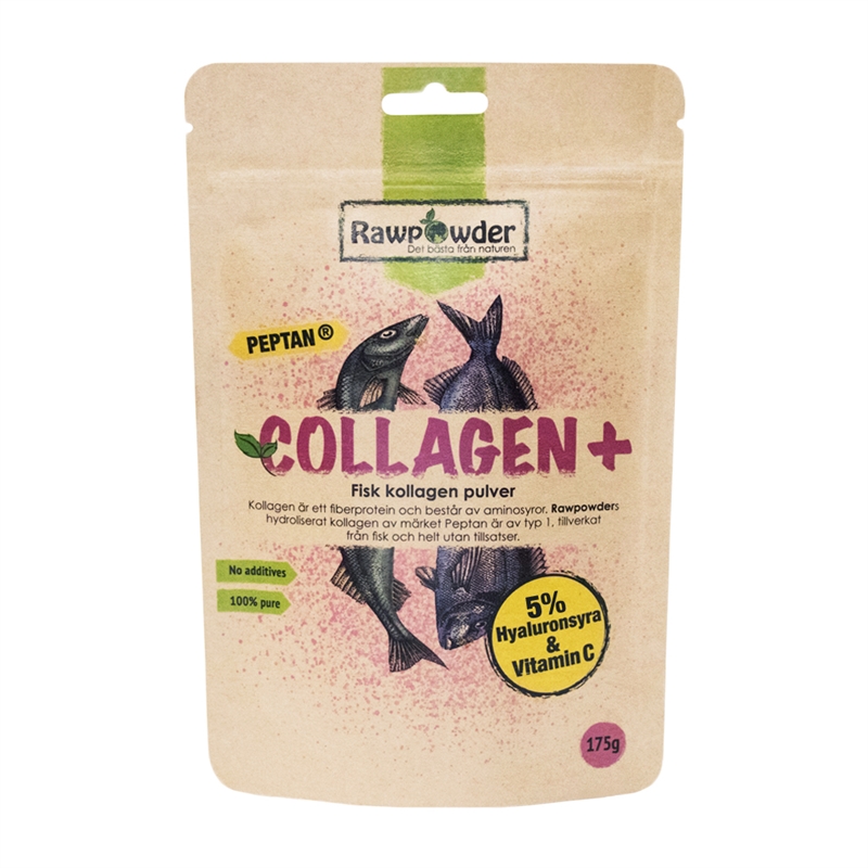 Collagen Plus Hyaluronsyra vit C 175g Rawpowder