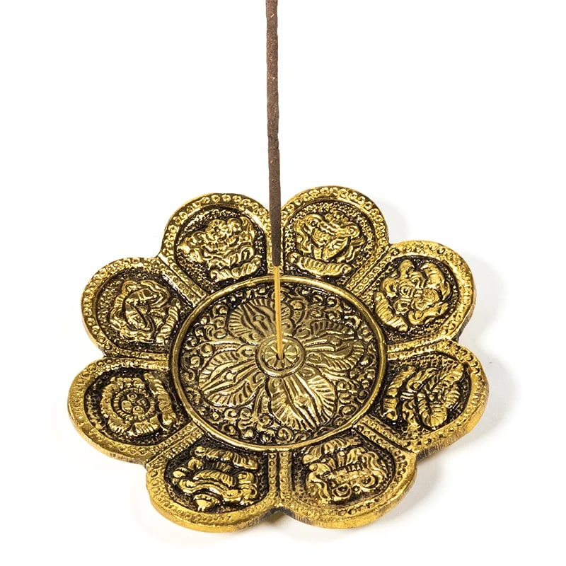 Rökelsehållare - 8  Auspicious symbols  / Heliga Symboler