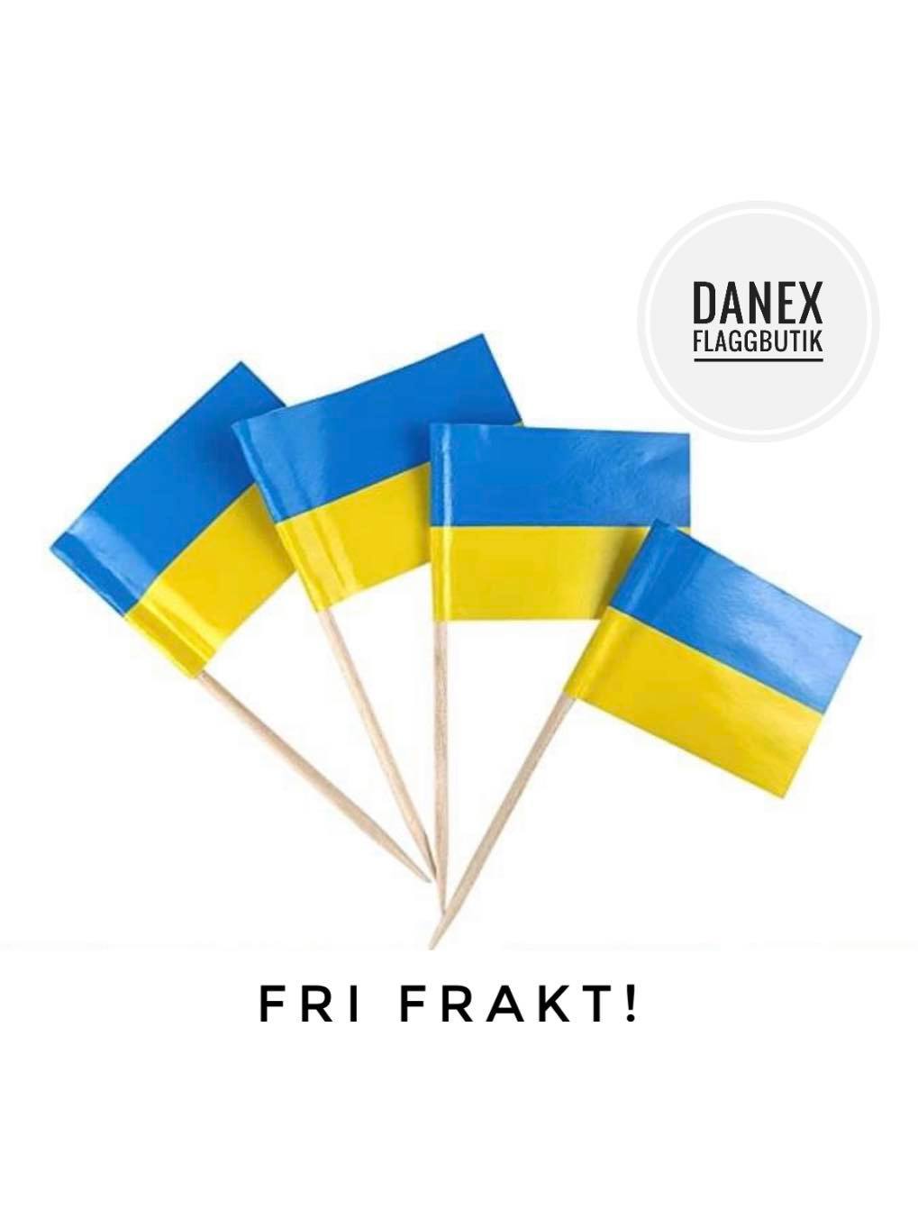 Tårtflaggor Ukraina (10st)