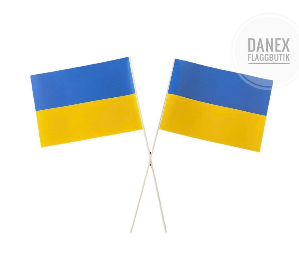 Pappersflagga Ukraina 